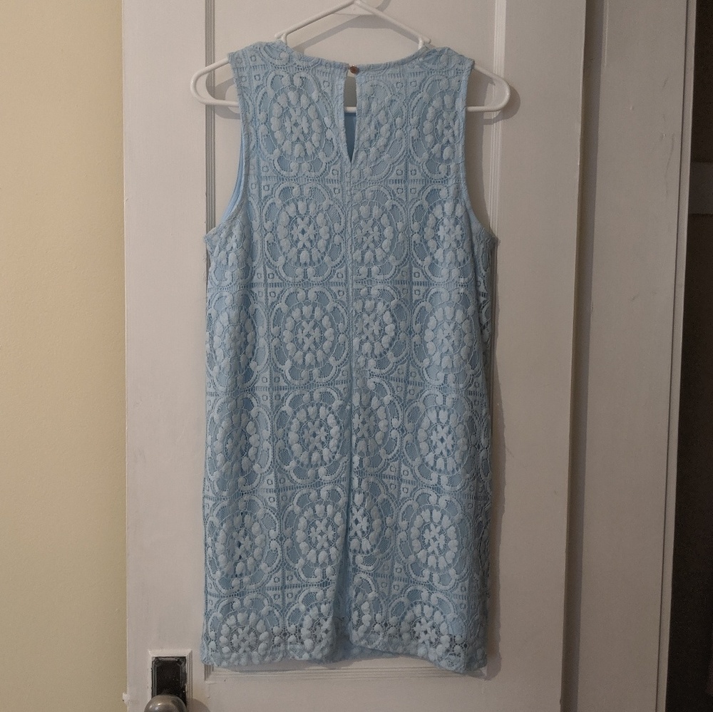 Baby blue lace Shift Dress - Picture 2 of 8